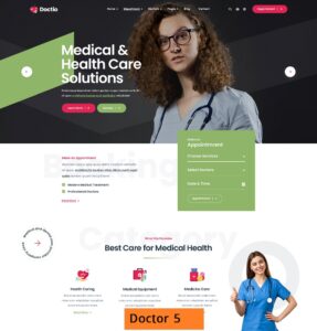 Sleek landing page design for surgeons, with a prominent hero section and a clear call-to-action for consultations.